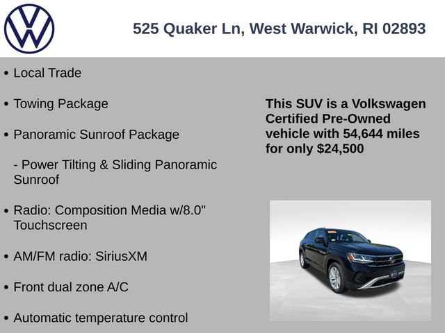 Certified 2020 Volkswagen Atlas Cross Sport SE w/ Panoramic Sunroof Package AWD/4WD image 7