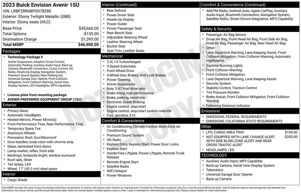 Used 2023 Buick Envision Avenir image 43