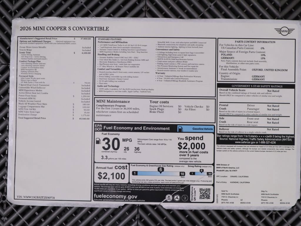 New 2026 MINI Cooper S image 17