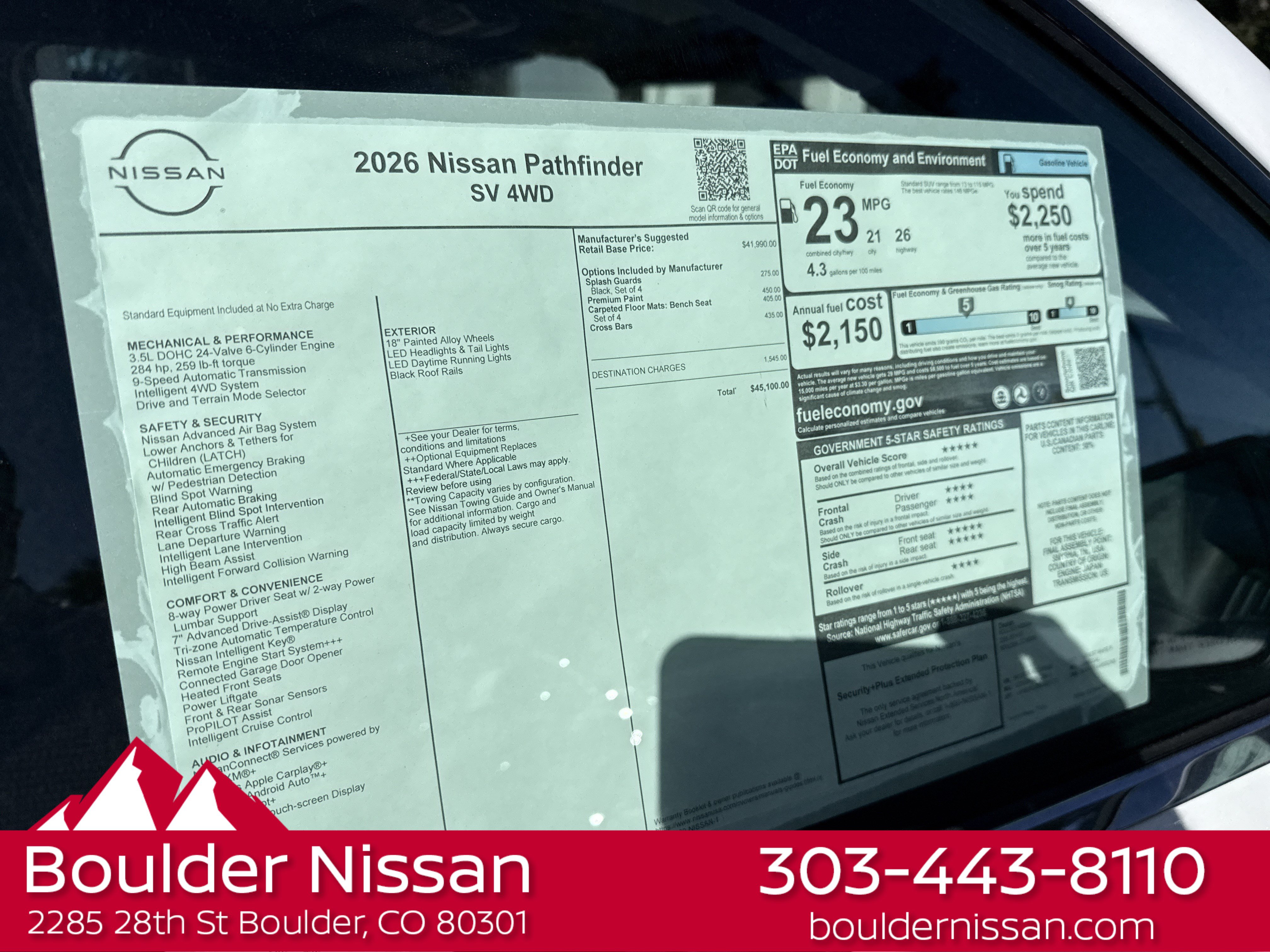 New 2026 Nissan Pathfinder SV AWD/4WD image 9