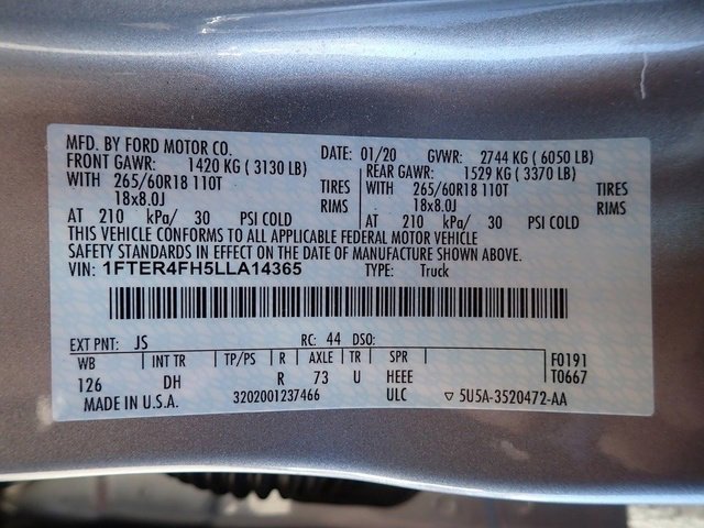 Used 2020 Ford Ranger Lariat w/ Equipment Group 501A Mid image 13