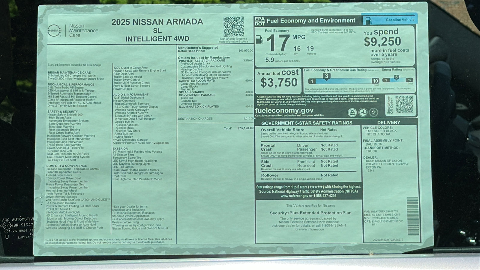 New 2025 Nissan Armada SL w/ Convenience Package image 17