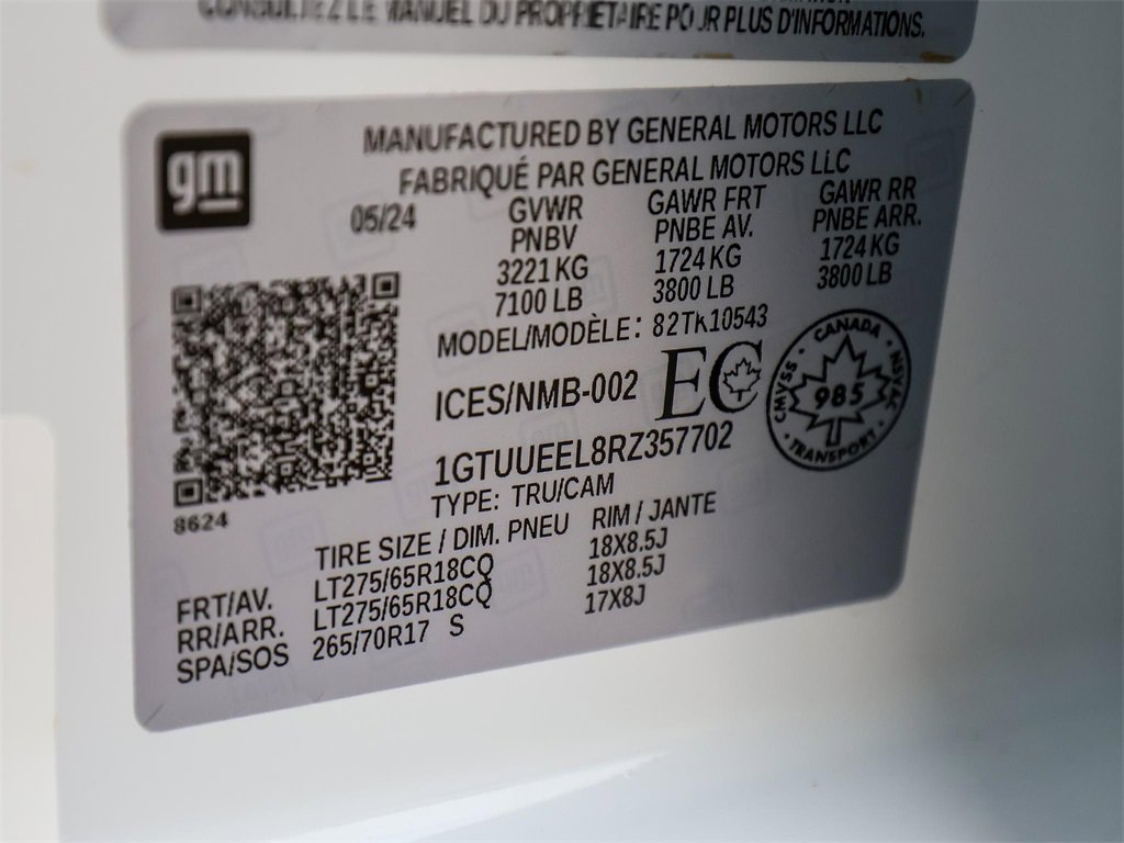 Used 2024 GMC Sierra 1500 AT4 w/ Technology Package image 39