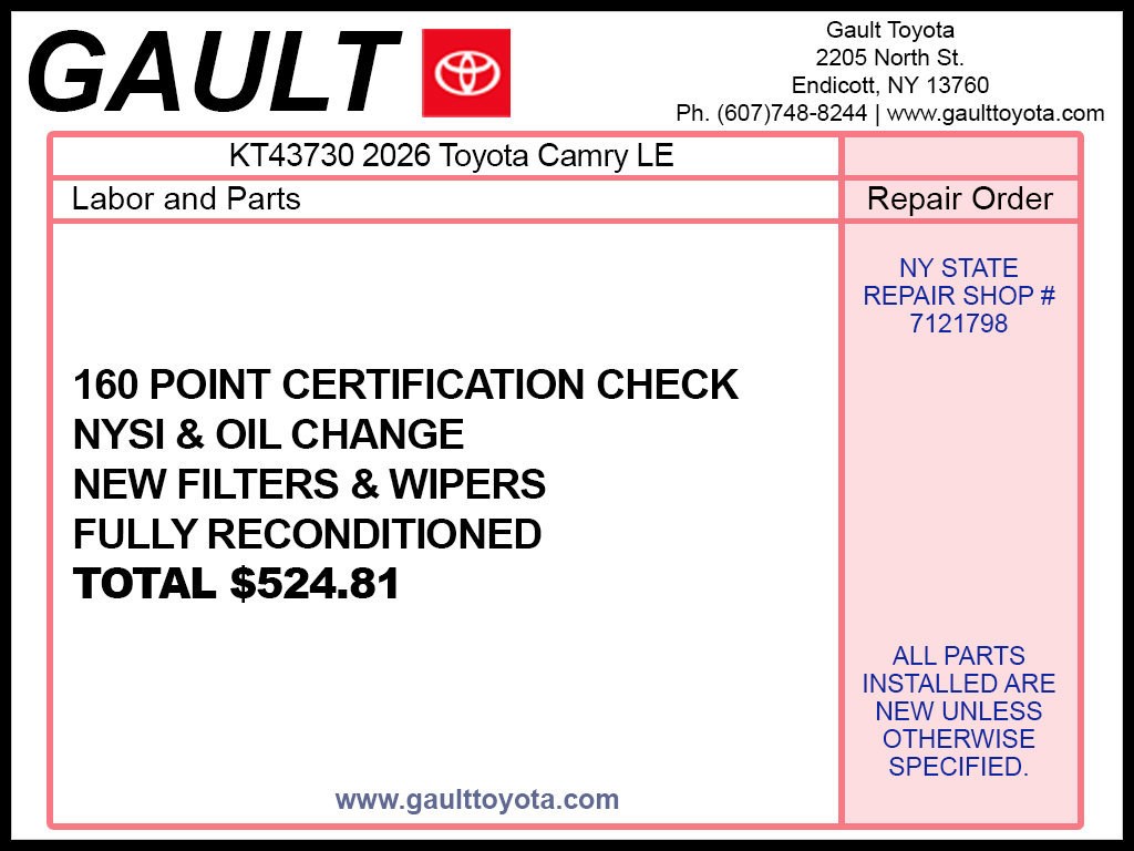 Certified 2026 Toyota Camry LE AWD/4WD image 2