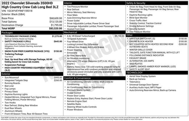 Certified 2022 Chevrolet Silverado 3500 High Country w/ Technology Package image 6