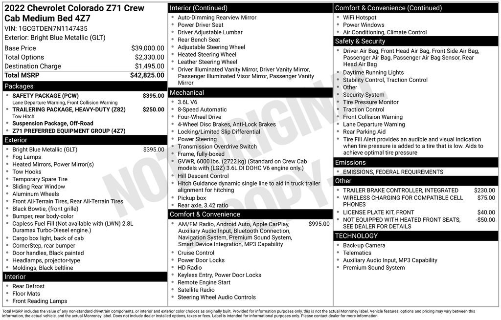 Used 2022 Chevrolet Colorado Z71 w/ Safety Package image 4