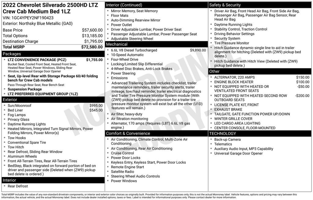 Certified 2022 Chevrolet Silverado 2500 LTZ w/ LTZ Convenience Package AWD/4WD image 14