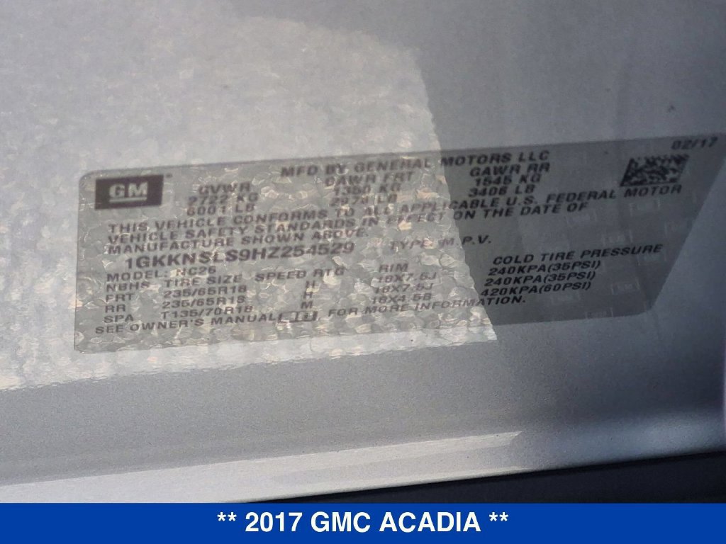 Used 2017 GMC Acadia SLE w/ Driver Alert Package I AWD/4WD image 35