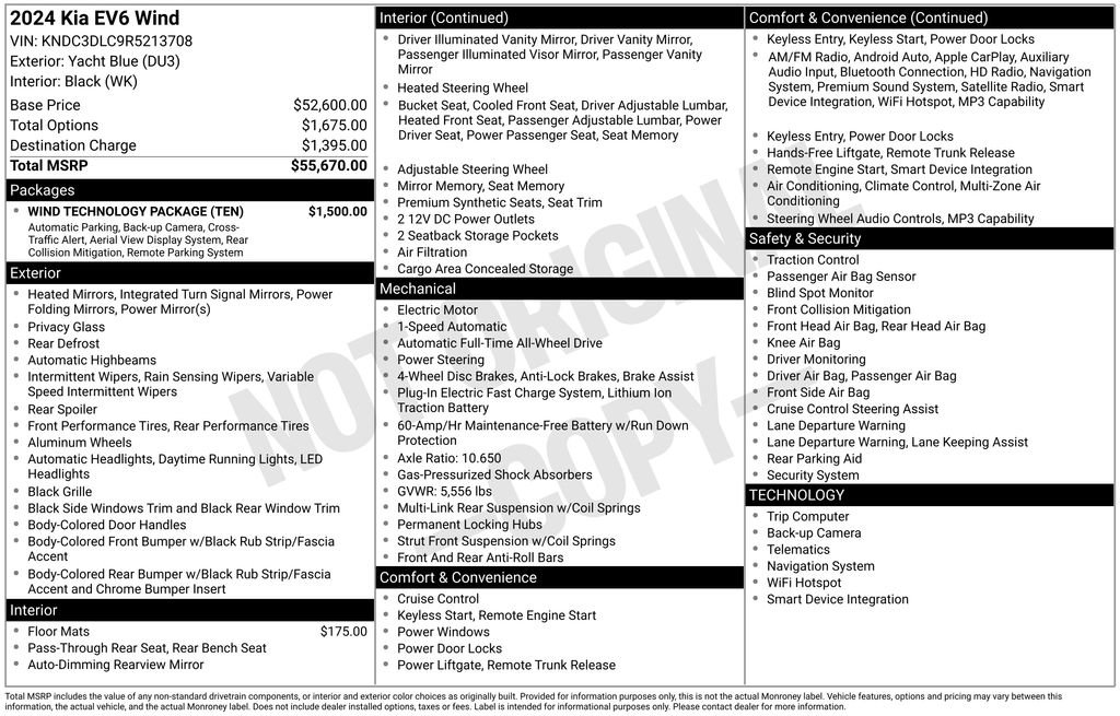 Certified 2024 Kia EV6 Wind w/ Wind Technology Package AWD/4WD image 34
