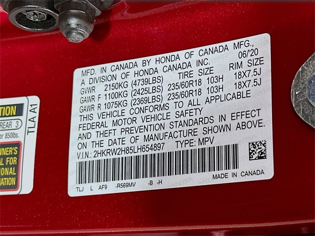 Certified 2020 Honda CR-V EX-L image 35