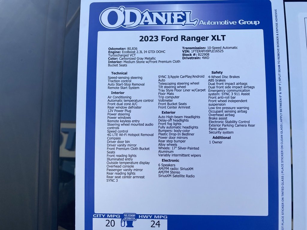 Used 2023 Ford Ranger XLT w/ Bed Utility Package image 33
