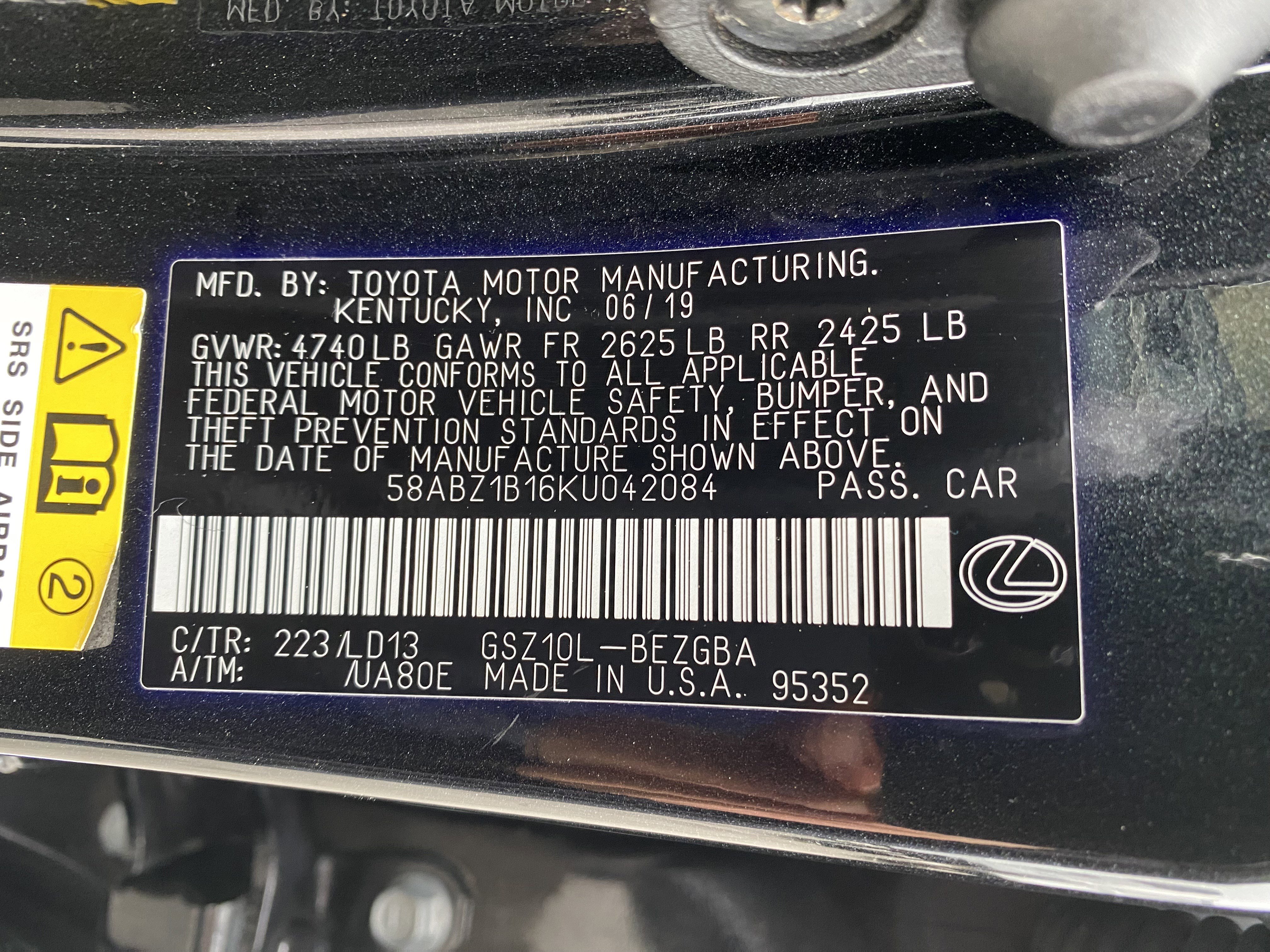 Used 2019 Lexus ES 350 w/ Premium Package image 38