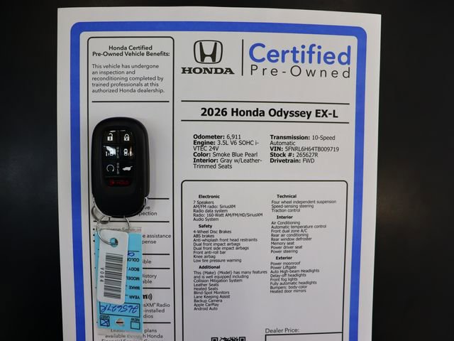 Certified 2026 Honda Odyssey EX-L image 4