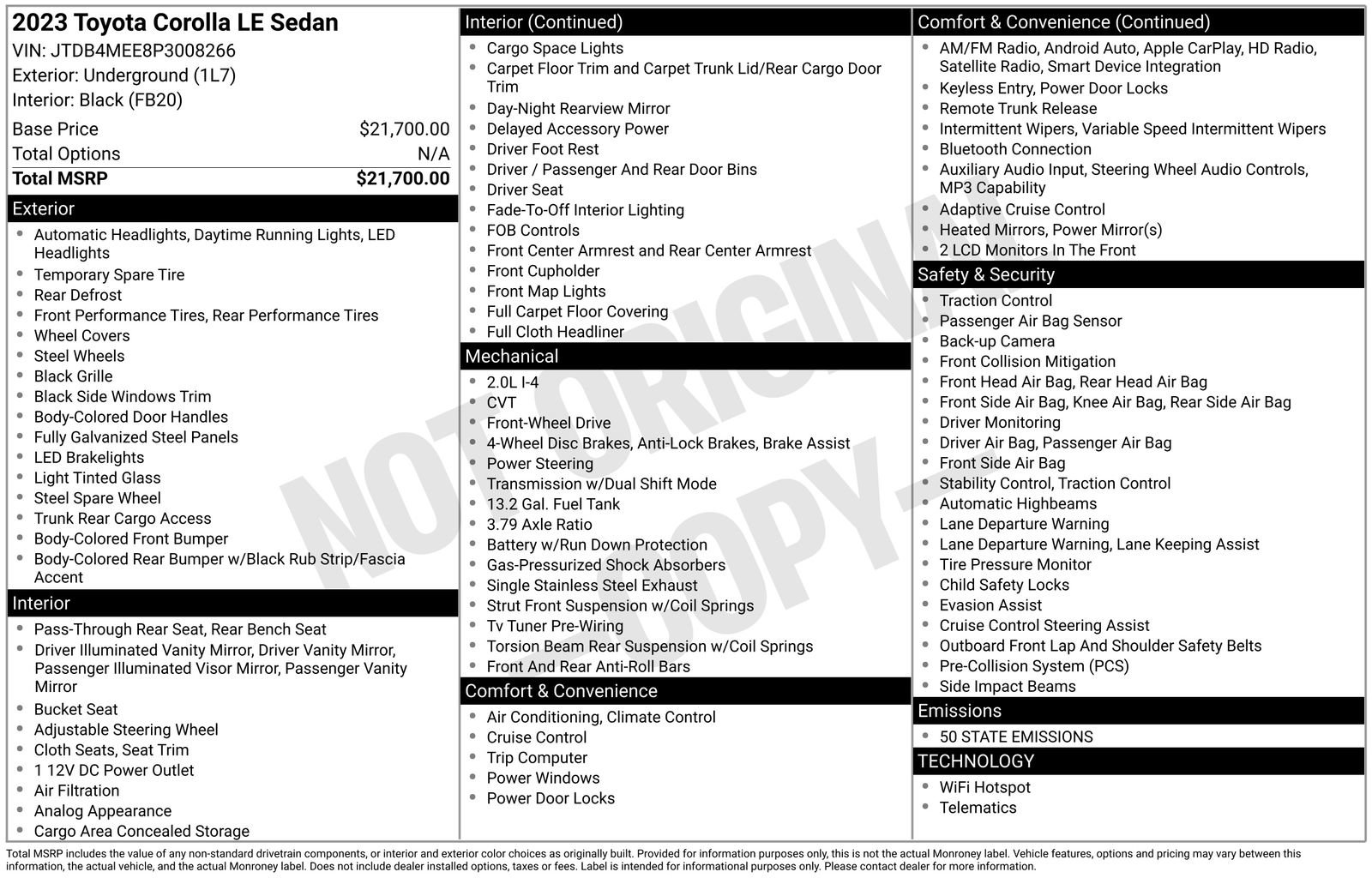 Used 2023 Toyota Corolla LE
