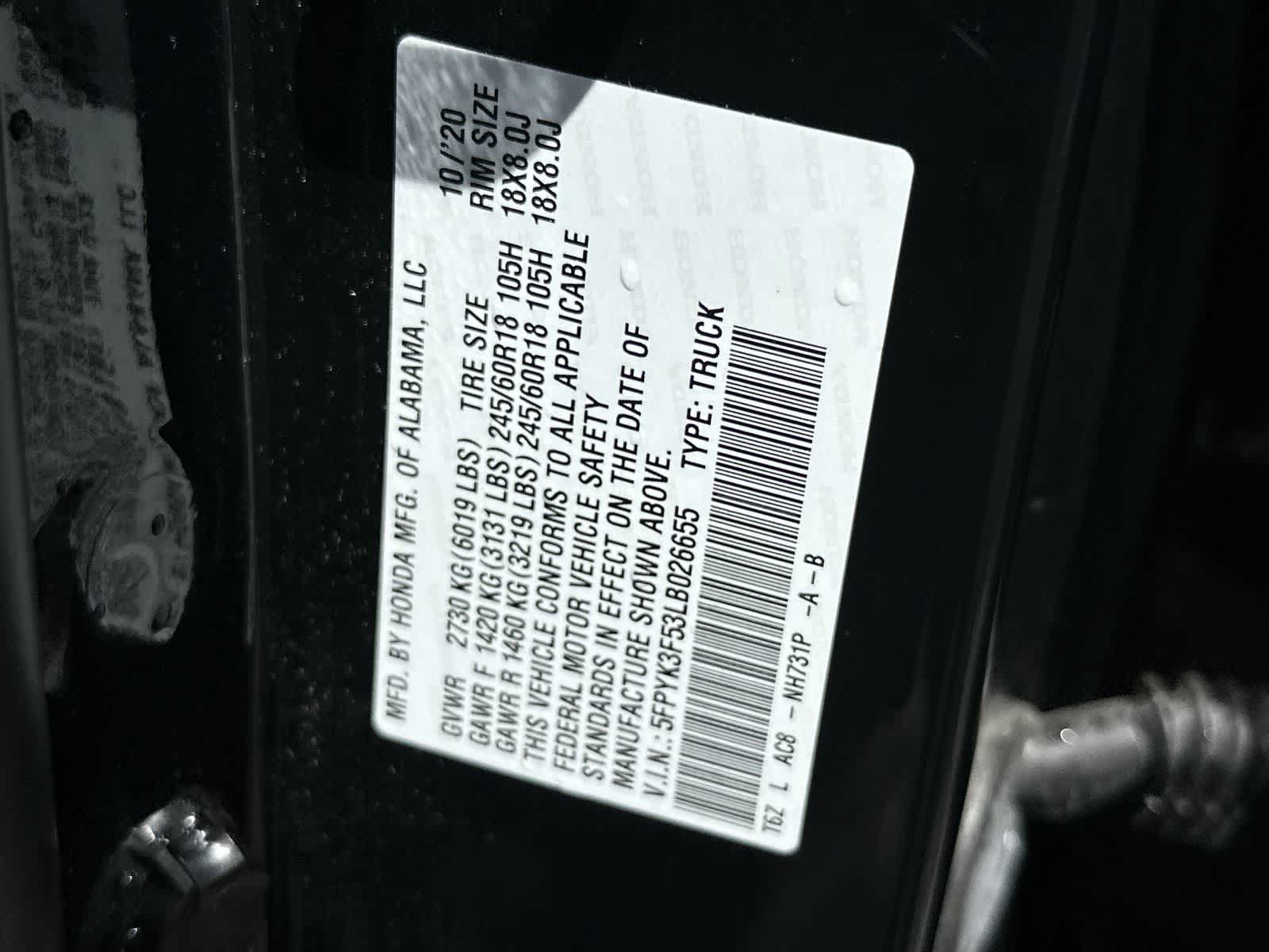 Used 2020 Honda Ridgeline RTL image 22