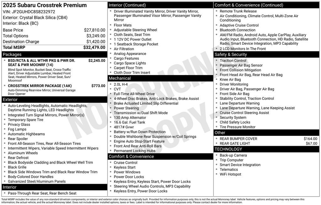 Certified 2025 Subaru Crosstrek 2.0i Premium image 6
