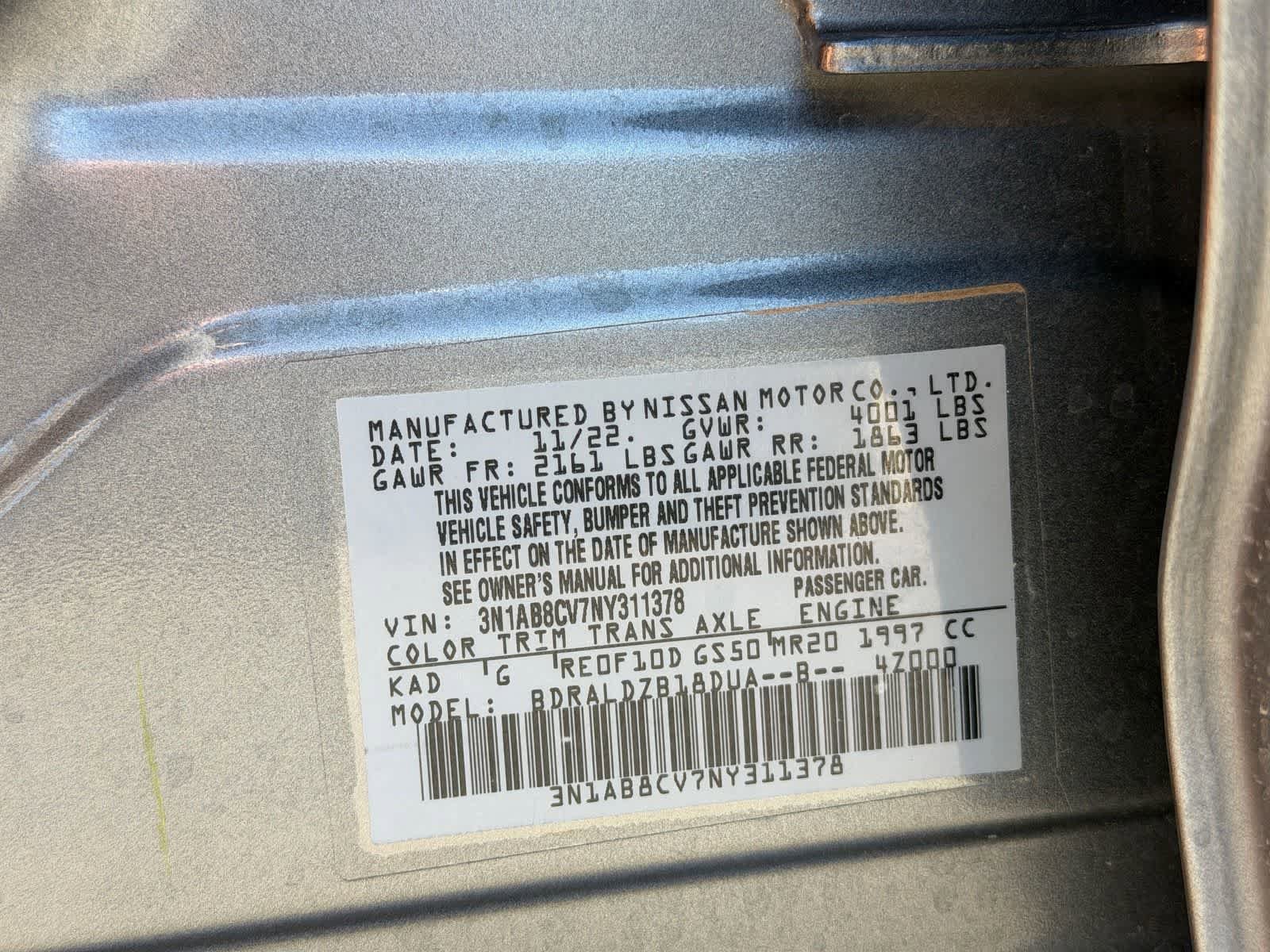 Certified 2022 Nissan Sentra SV w/ All-Weather Package FWD image 30