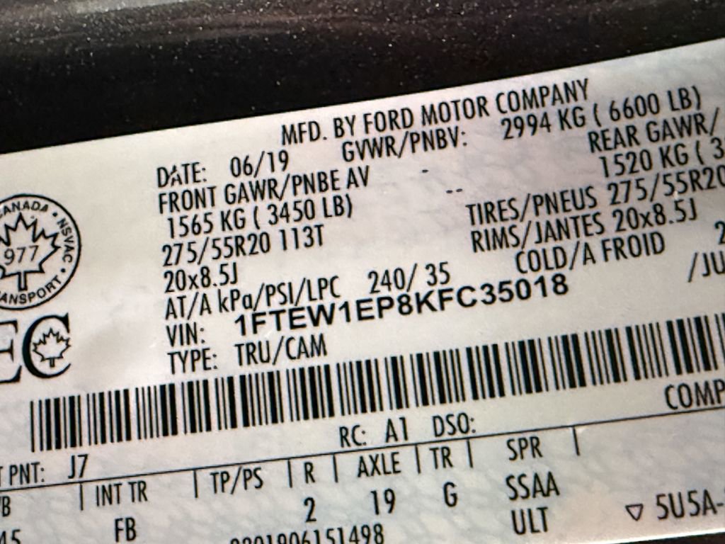 Used 2019 Ford F150 XLT w/ Equipment Group 302A Luxury image 56