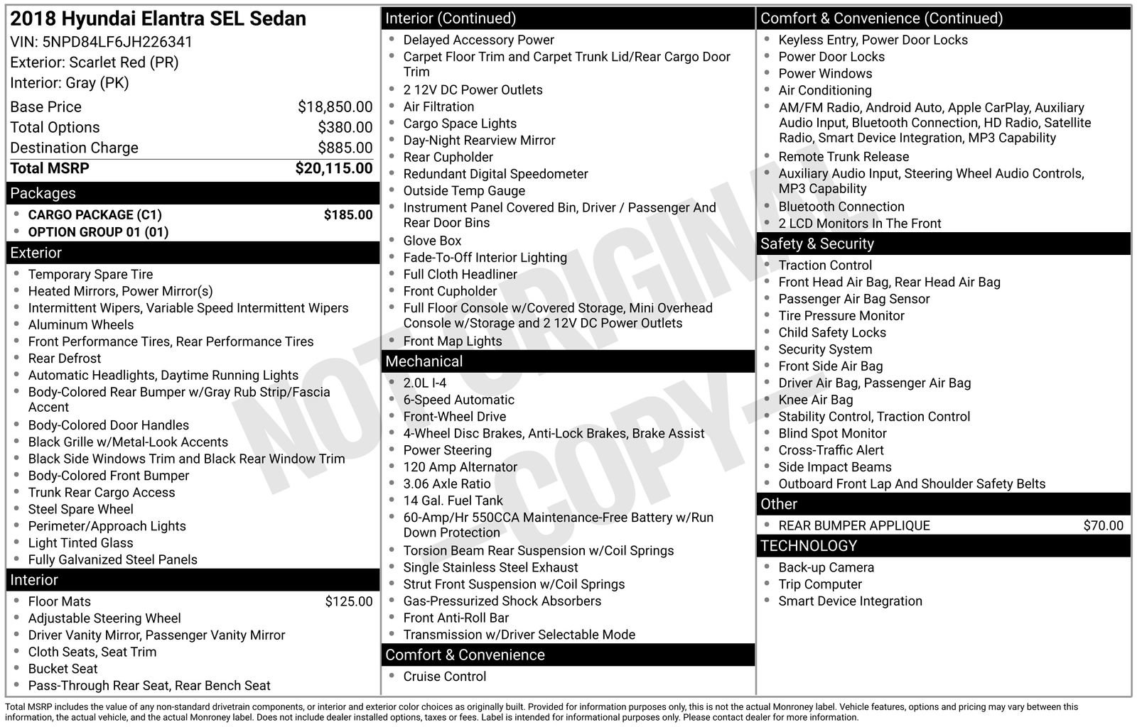 Used 2018 Hyundai Elantra SEL w/ Cargo Package FWD image 25