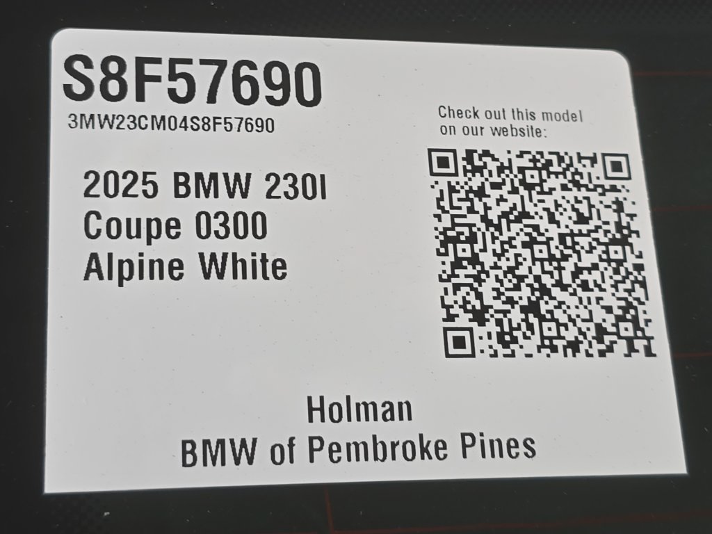 Certified 2025 BMW 230i Coupe w/ M Sport Package RWD image 24