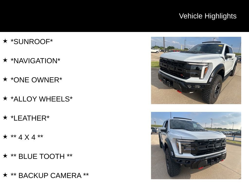 Used 2025 Ford F150 Raptor w/ Equipment Group 803A Raptor R AWD/4WD image 4