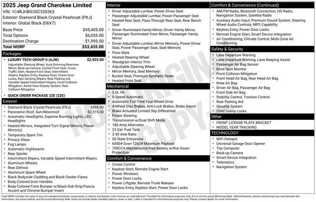 Certified 2025 Jeep Grand Cherokee Limited w/ Luxury Tech Group II image 48