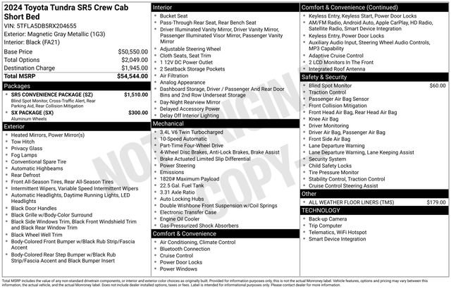 Used 2024 Toyota Tundra SR5 w/ SR5 Convenience Package AWD/4WD image 15