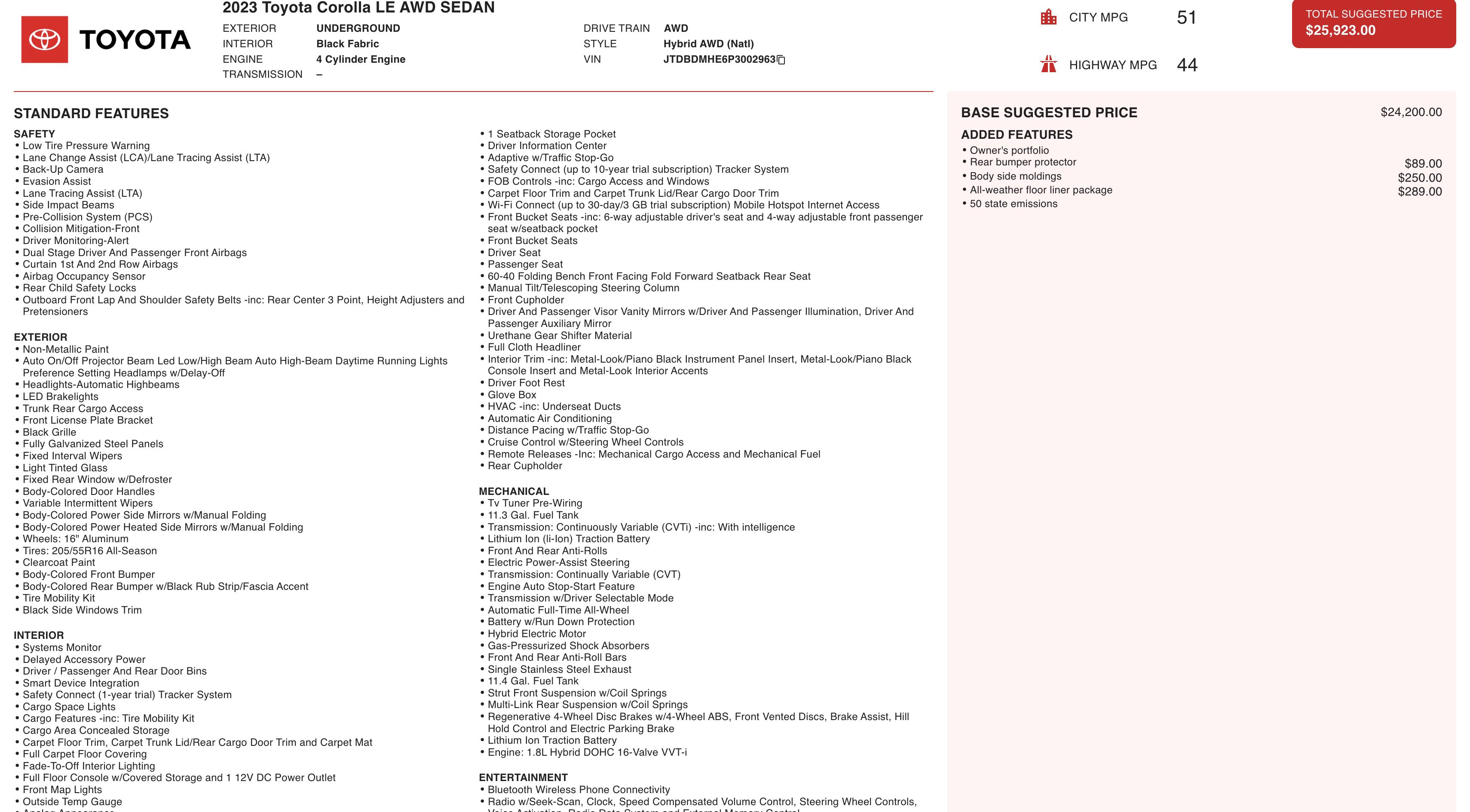 Used 2023 Toyota Corolla LE image 6