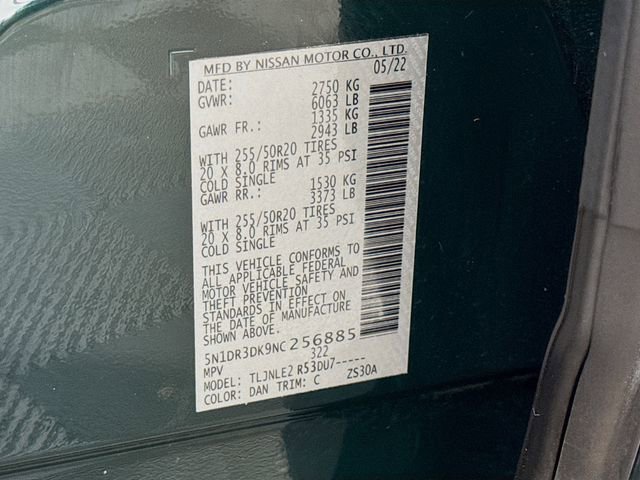 Certified 2022 Nissan Pathfinder Platinum w/ Cargo Package image 36