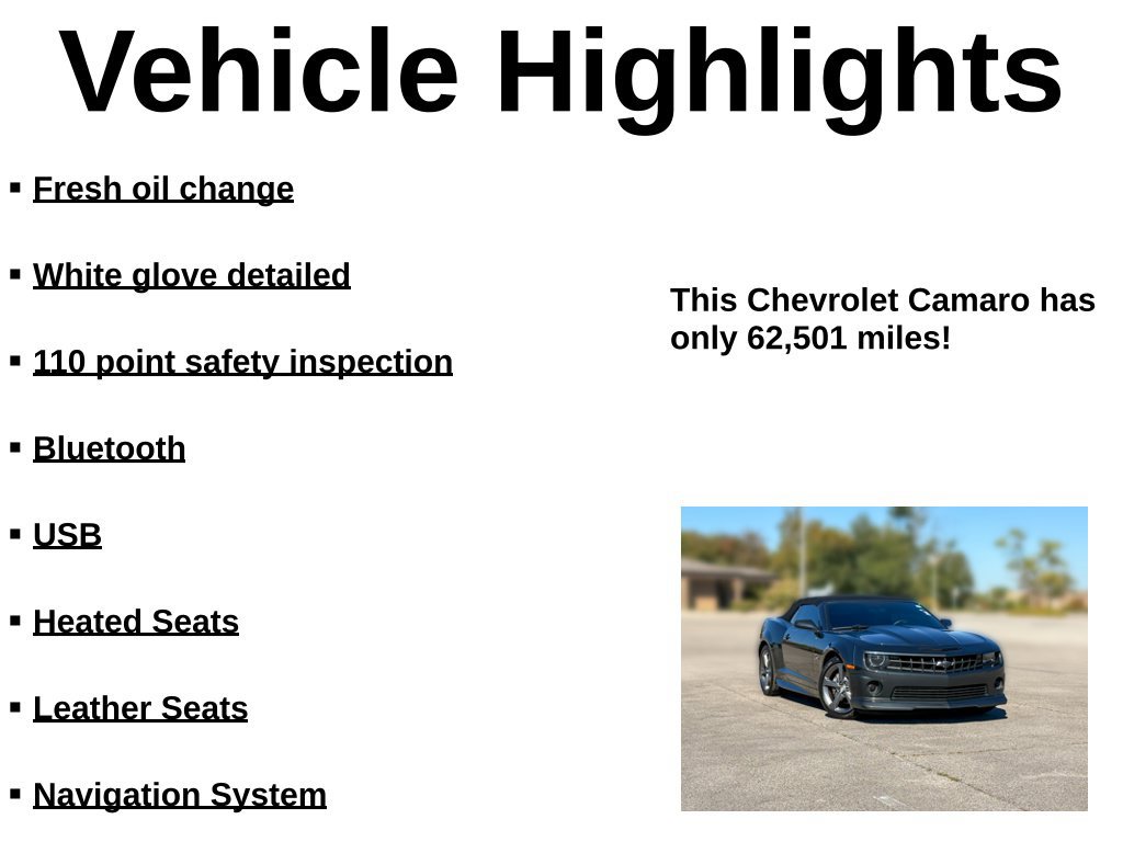 Used 2013 Chevrolet Camaro SS RWD image 29