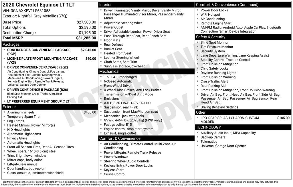 Used 2020 Chevrolet Equinox LT image 13