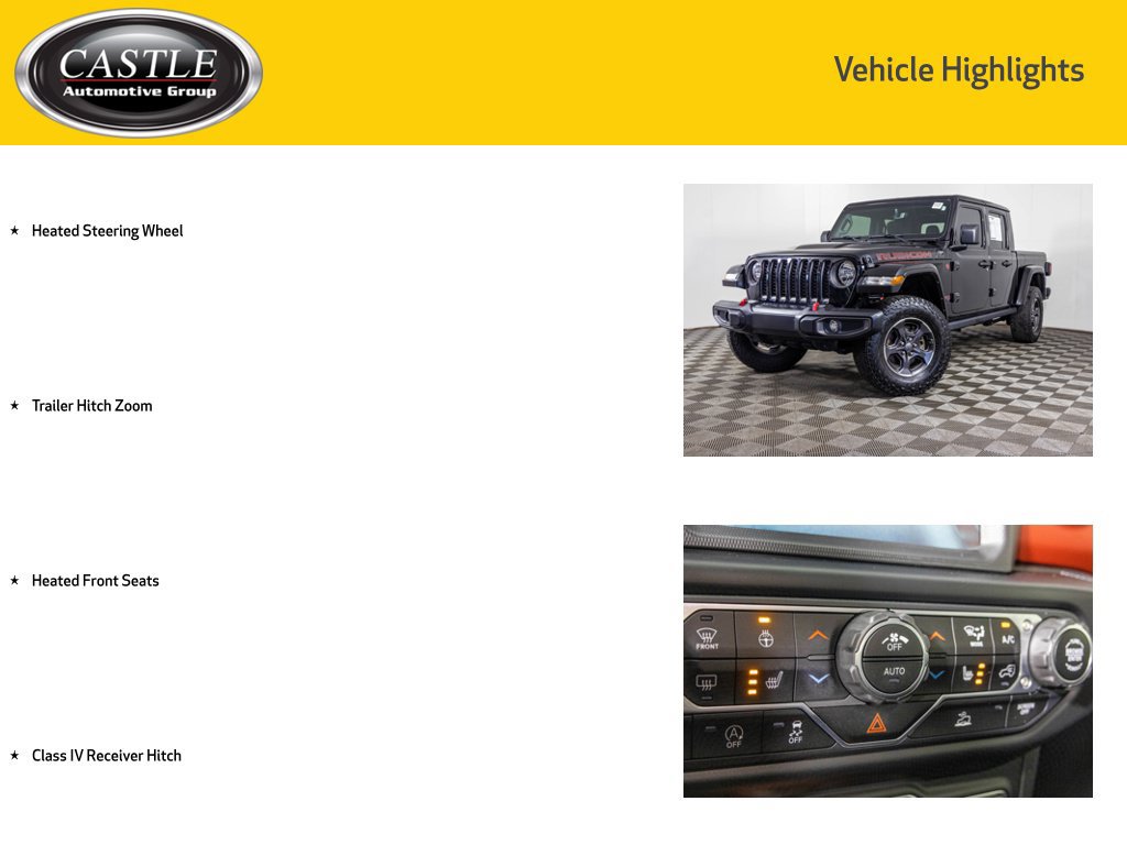 Used 2022 Jeep Gladiator Rubicon w/ Cold Weather Group AWD/4WD image 8