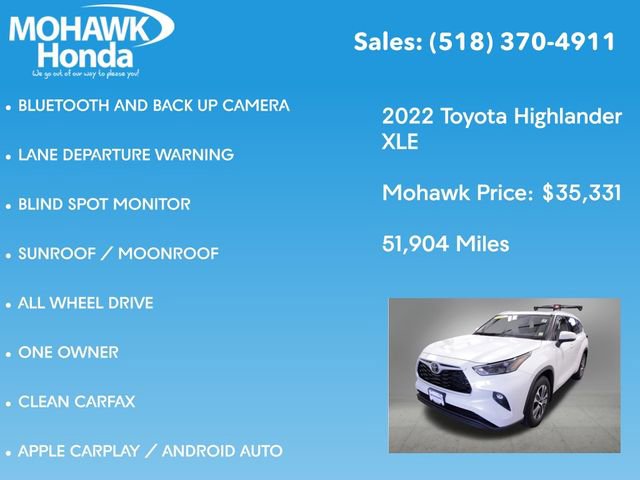 Used 2022 Toyota Highlander XLE AWD/4WD image 7