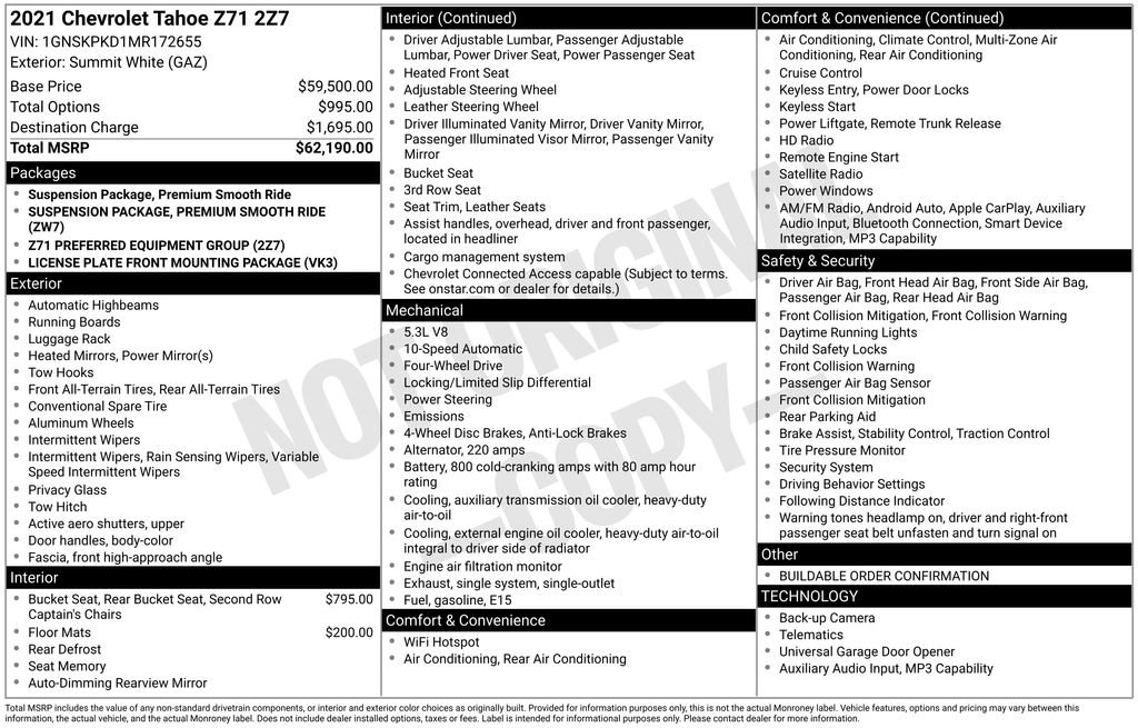 Certified 2021 Chevrolet Tahoe Z71 image 4