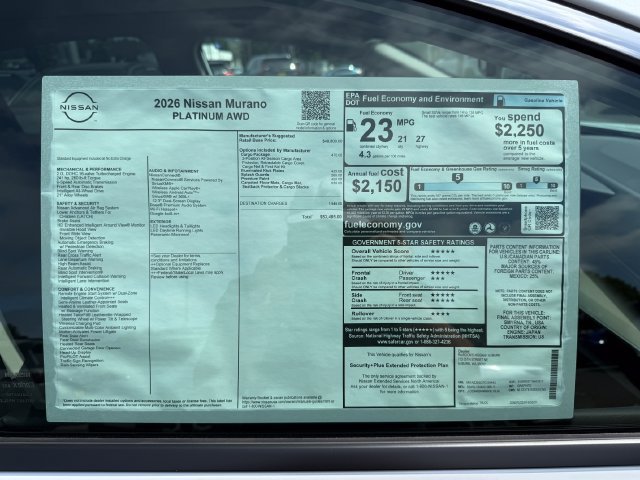 New 2026 Nissan Murano Platinum w/ Cargo Package AWD/4WD image 31