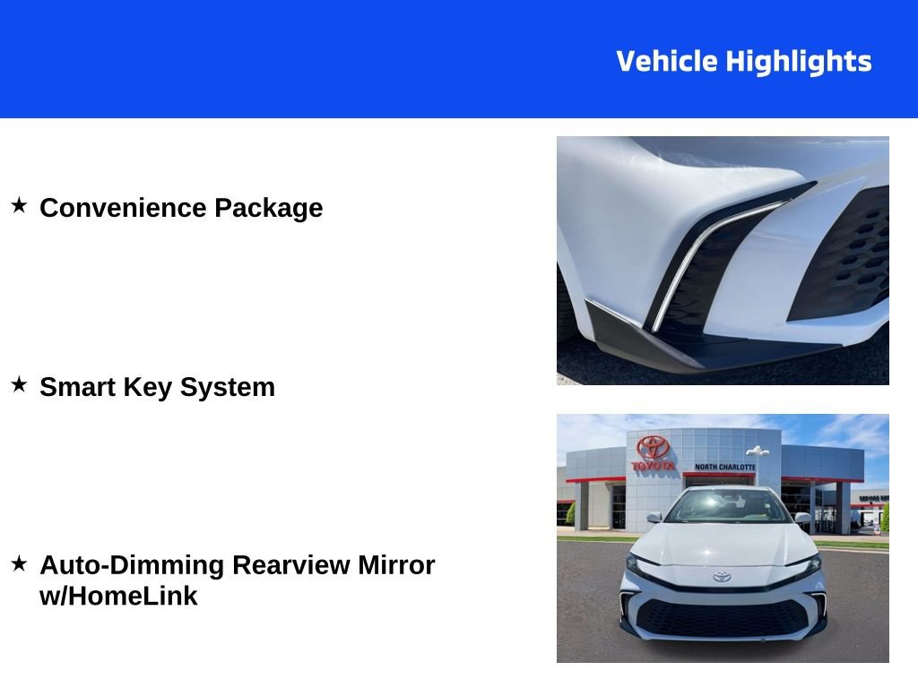 Used 2025 Toyota Camry SE w/ Convenience Package FWD image 4