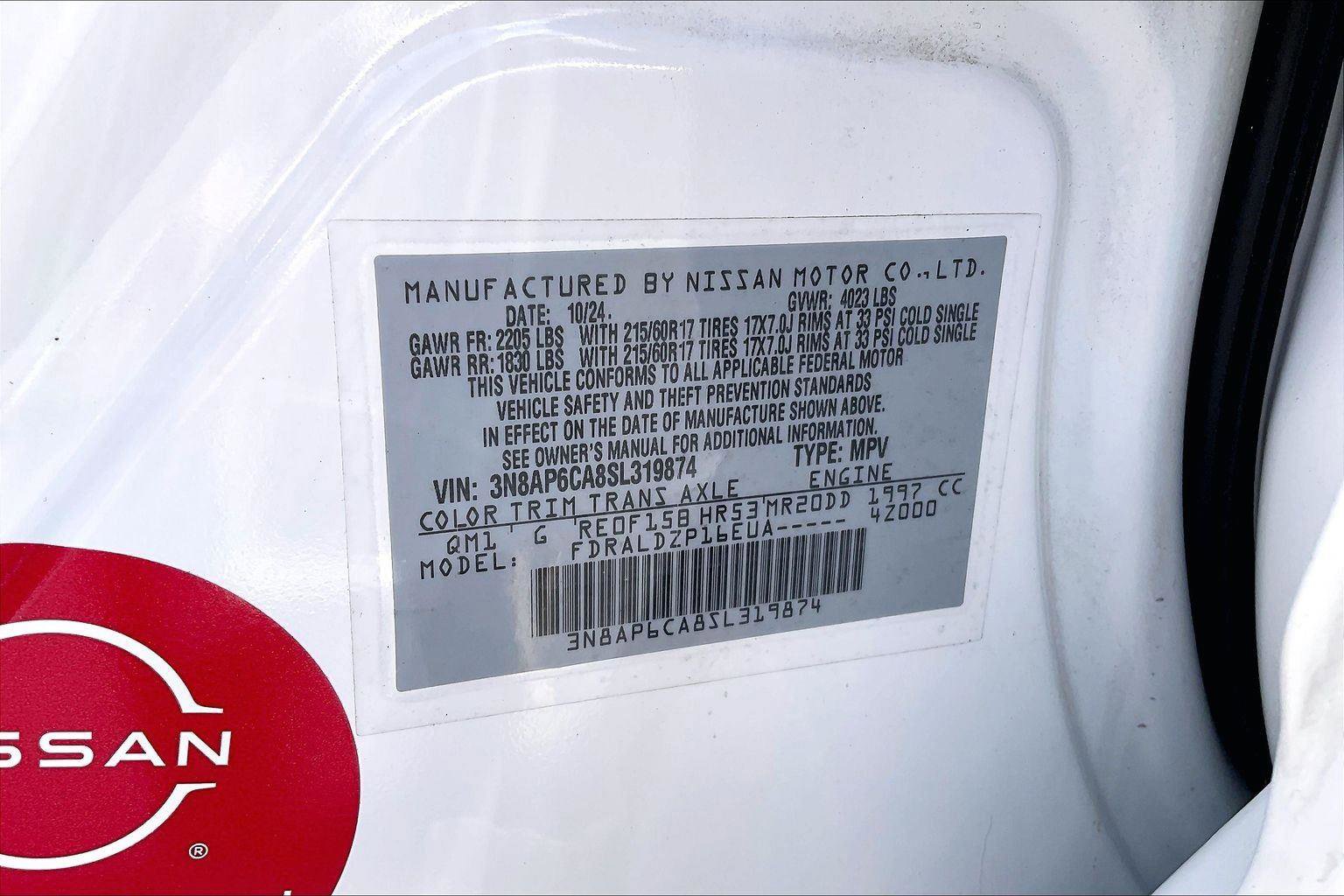 Certified 2025 Nissan Kicks SV FWD image 33