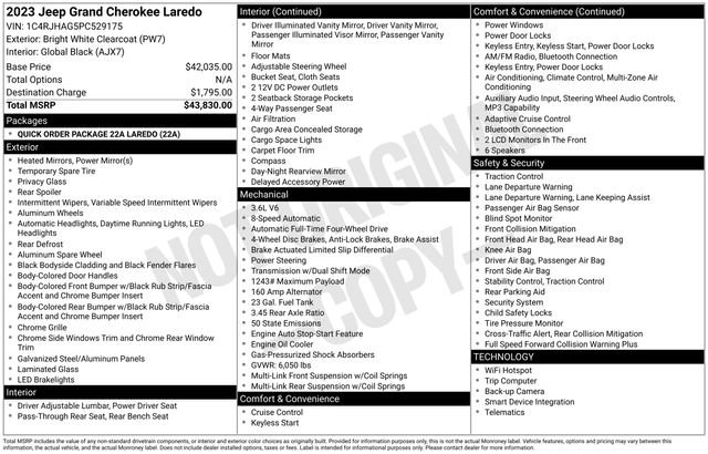 Used 2023 Jeep Grand Cherokee Laredo AWD/4WD image 39