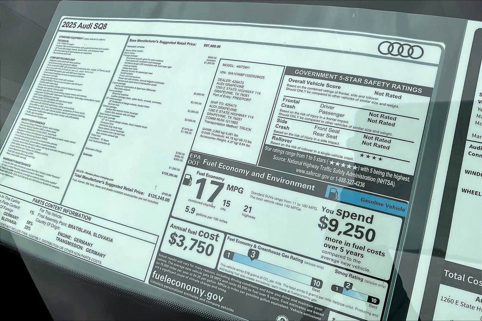 New 2025 Audi SQ8 Prestige image 18