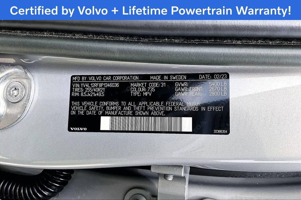 Certified 2023 Volvo XC60 B5 Ultimate w/ Protection Package Premier AWD/4WD image 47
