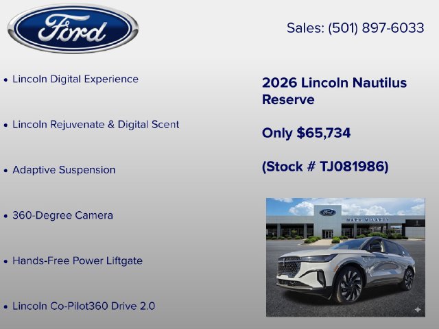 New 2026 Lincoln Nautilus Reserve w/ Jet Appearance Package AWD/4WD image 12