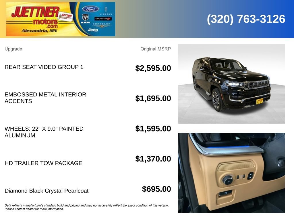Used 2023 Jeep Grand Wagoneer L Series III w/ Rear Seat Video Group 1 AWD/4WD image 5