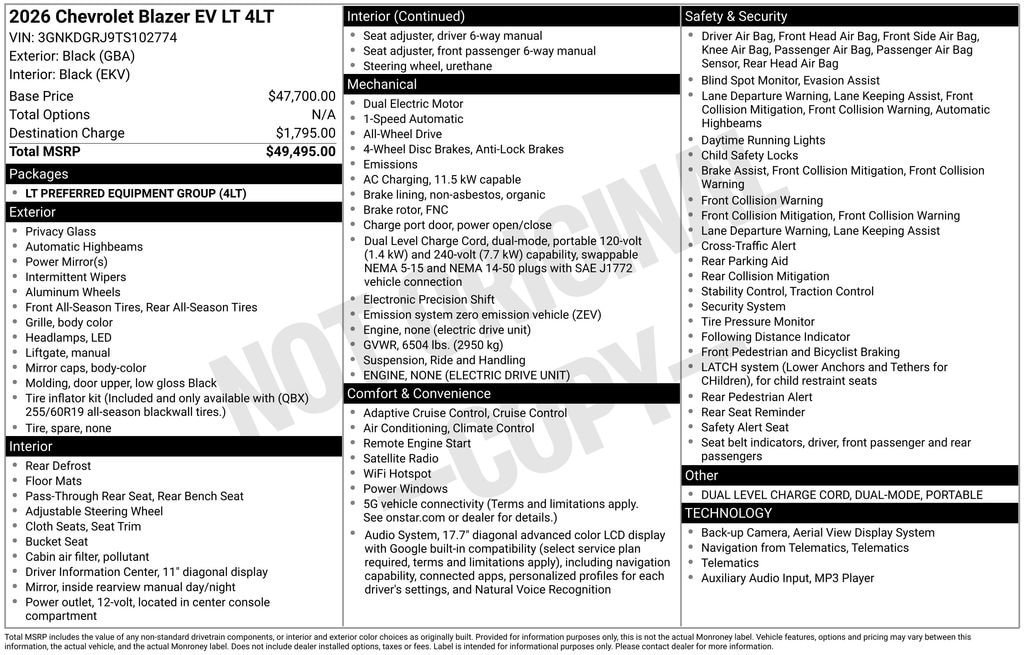 New 2026 Chevrolet Blazer EV LT image 4