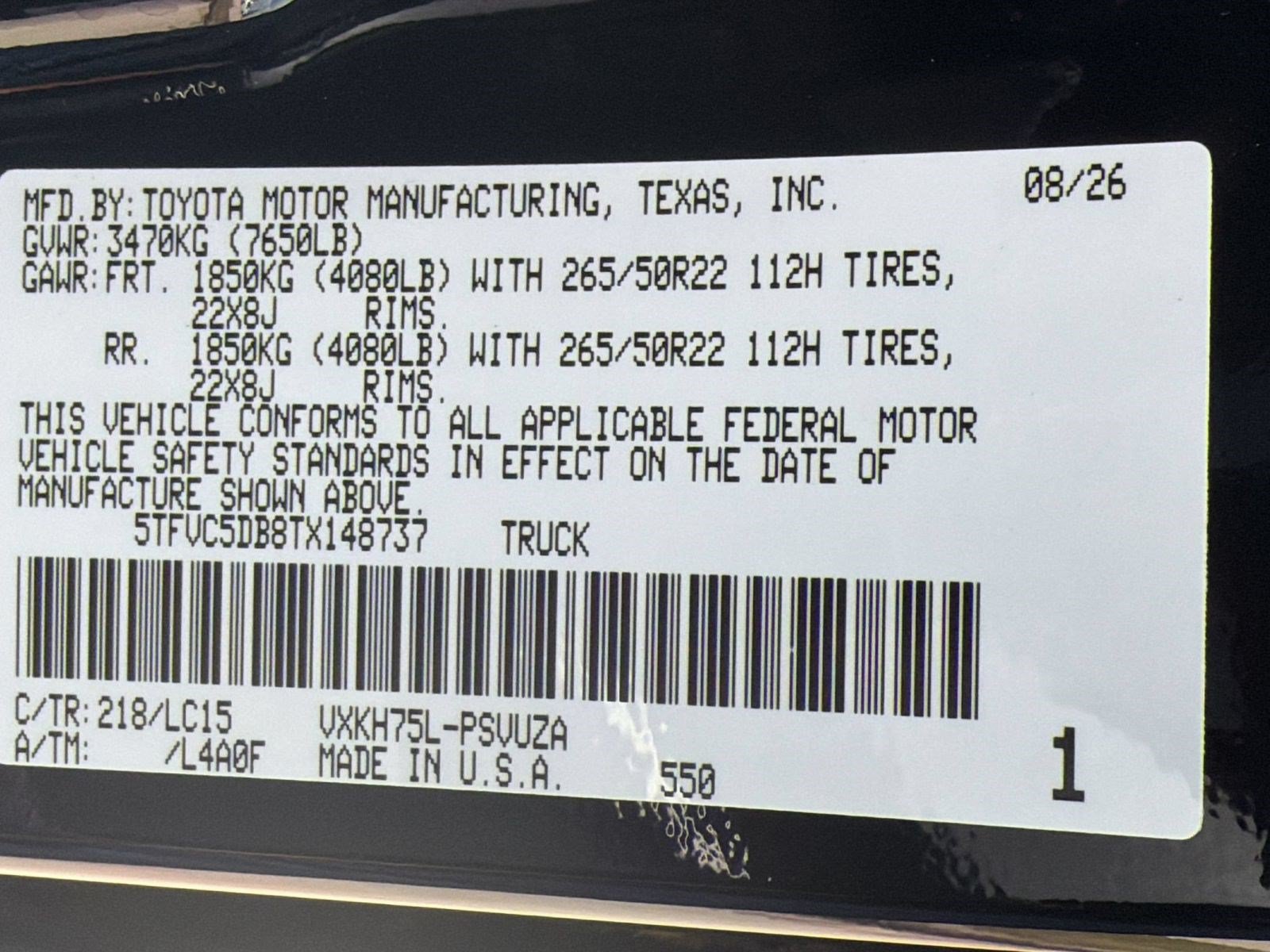 New 2026 Toyota Tundra Capstone AWD/4WD image 25