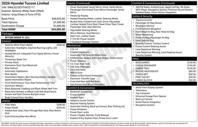 New 2026 Hyundai Tucson Limited AWD/4WD image 4