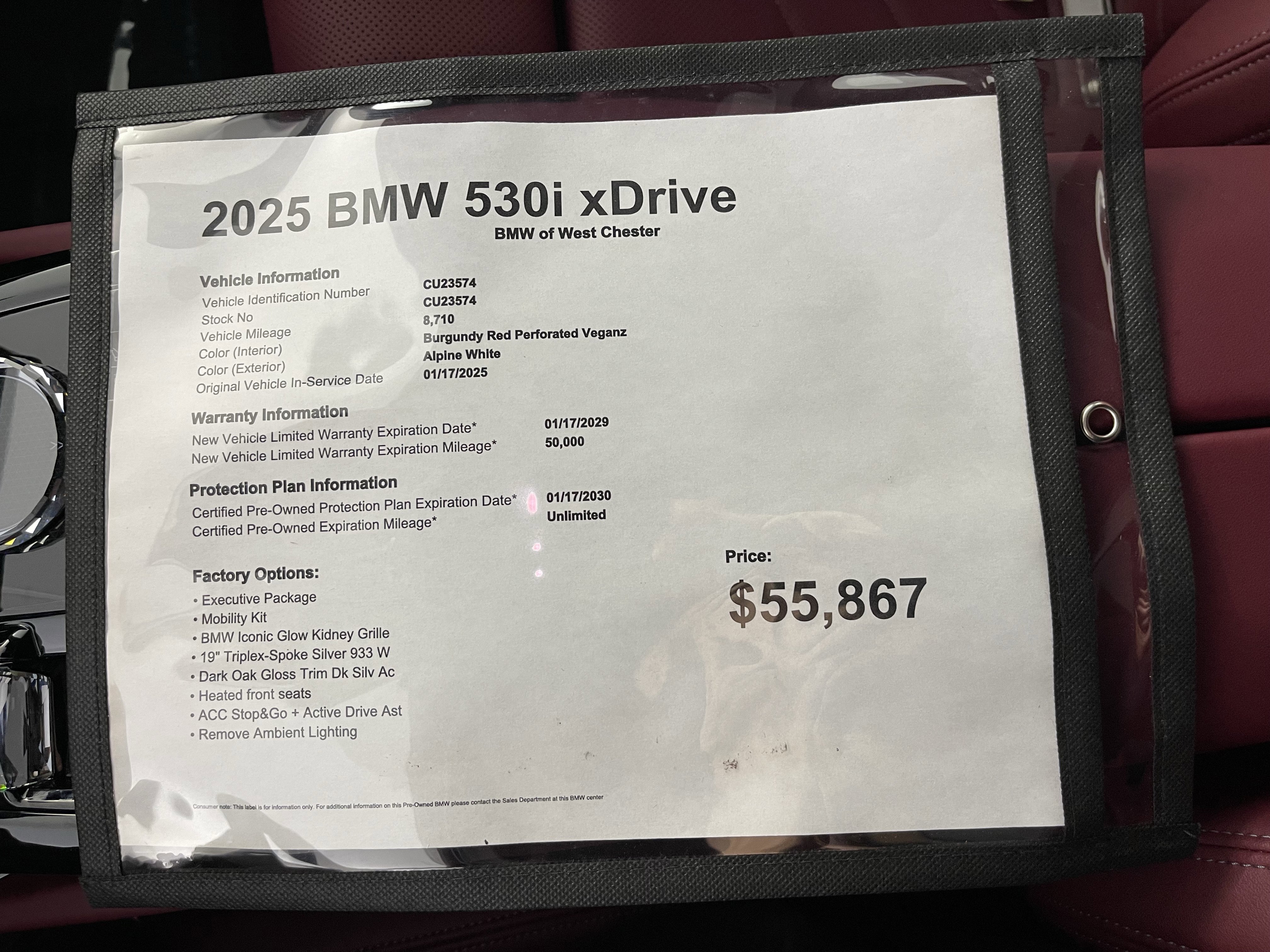 Certified 2025 BMW 530i xDrive AWD/4WD image 18