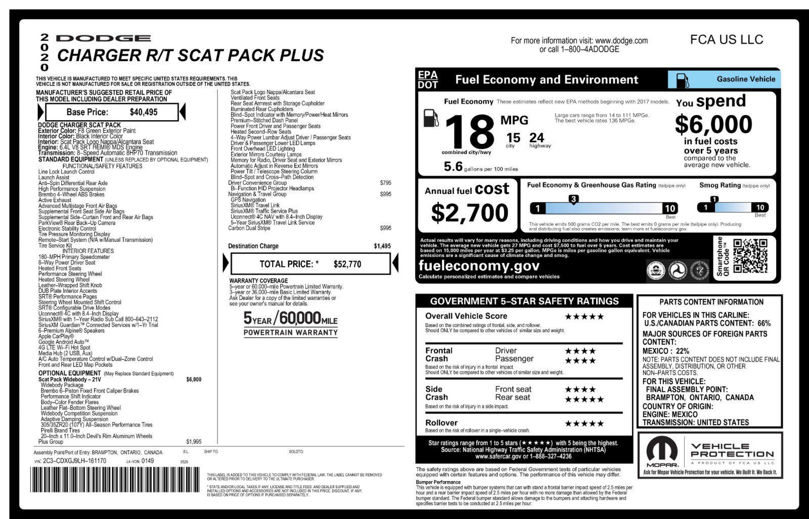 Used 2020 Dodge Charger Scat Pack RWD image 59