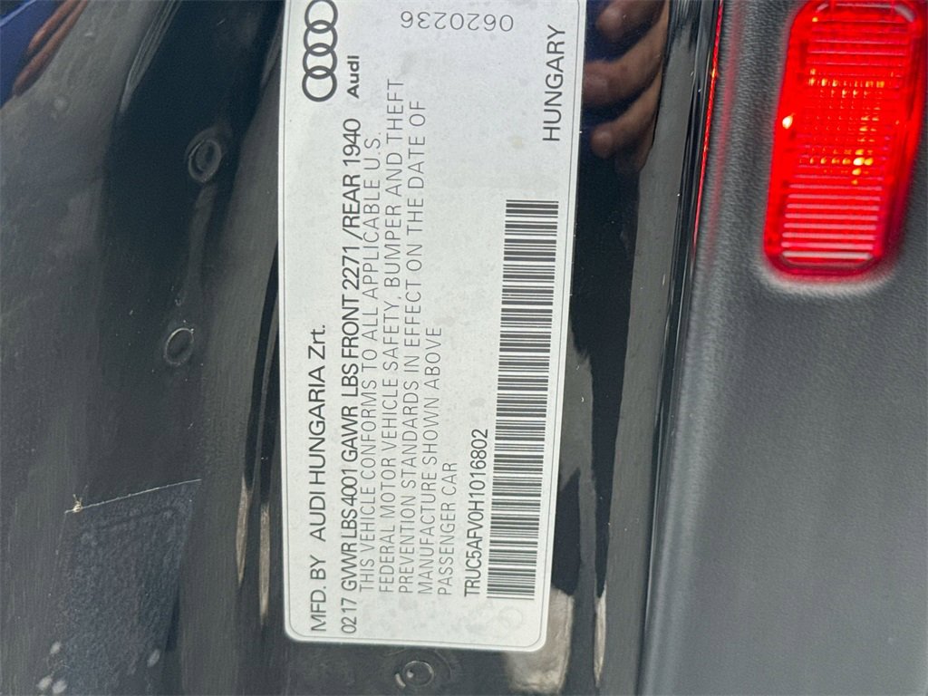 Used 2017 Audi TT 2.0T w/ Technology Package image 26