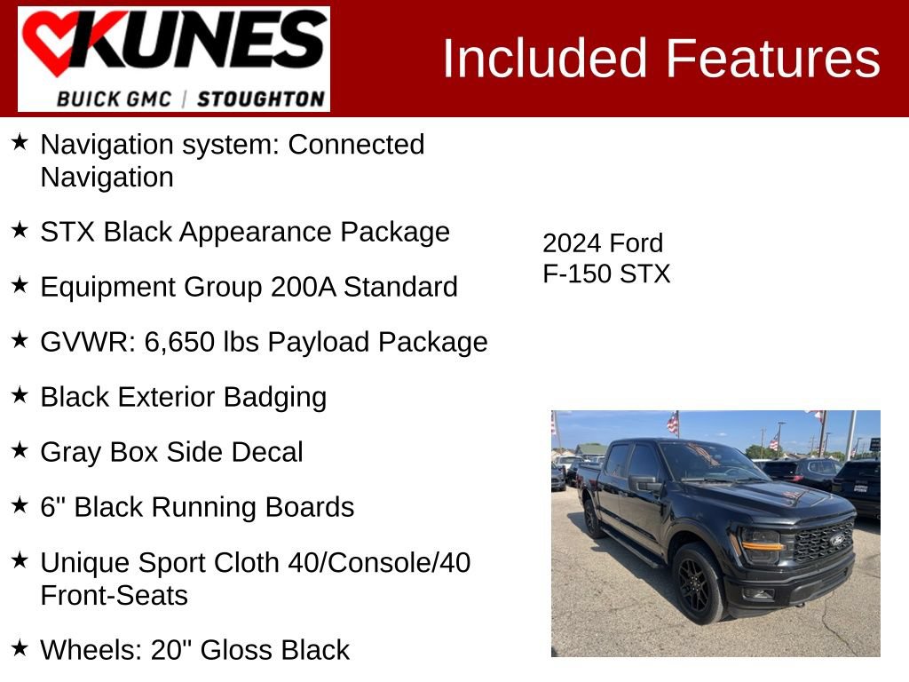 Used 2024 Ford F150 STX w/ STX Black Appearance Package AWD/4WD image 2
