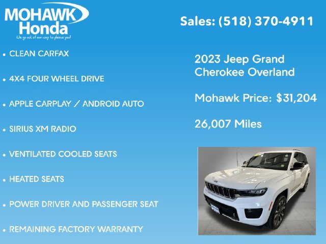 Used 2023 Jeep Grand Cherokee Overland AWD/4WD image 14